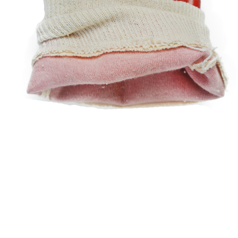 red pvc glove